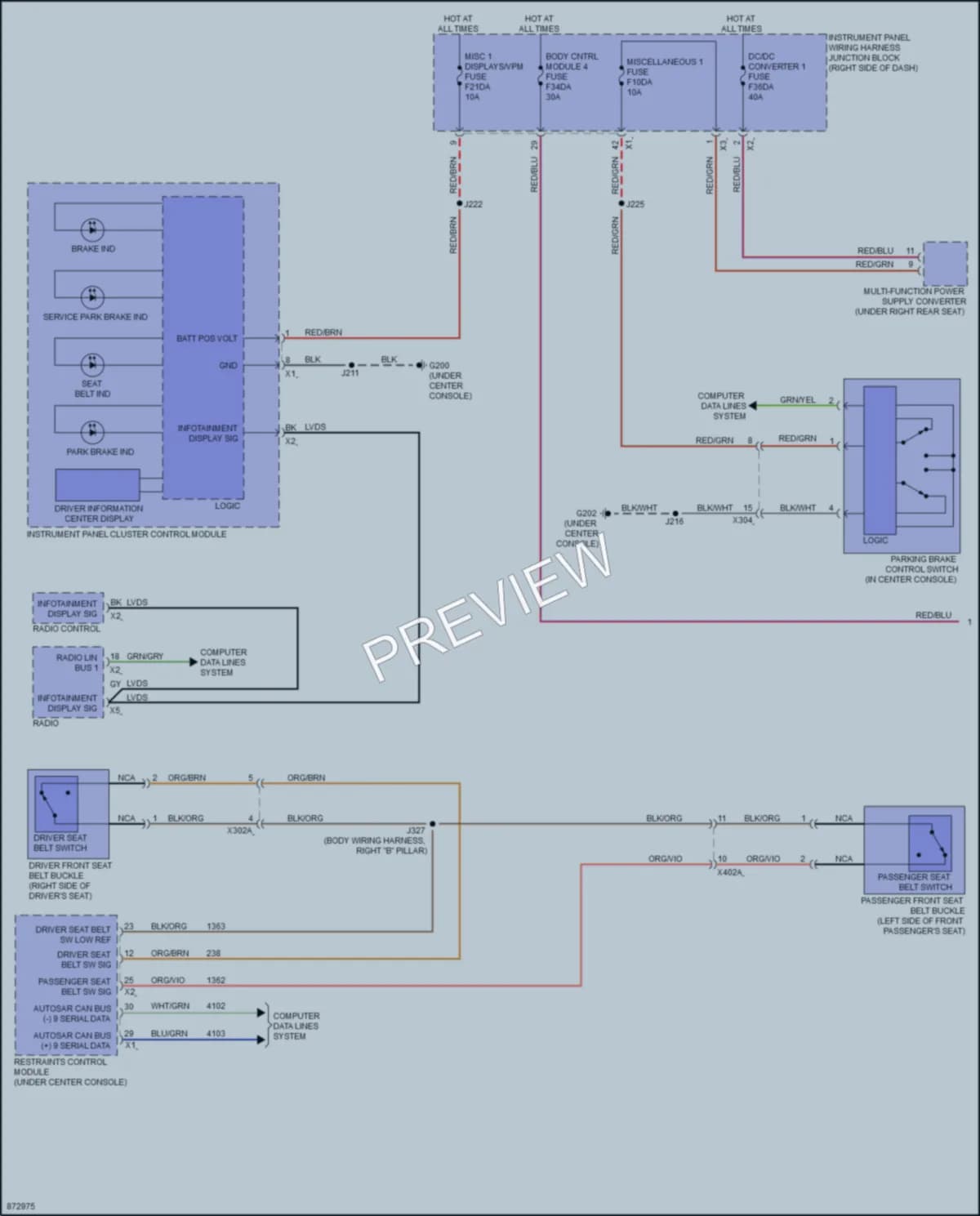 2024 Chevrolet Colorado Warning Systems wiring diagram preview