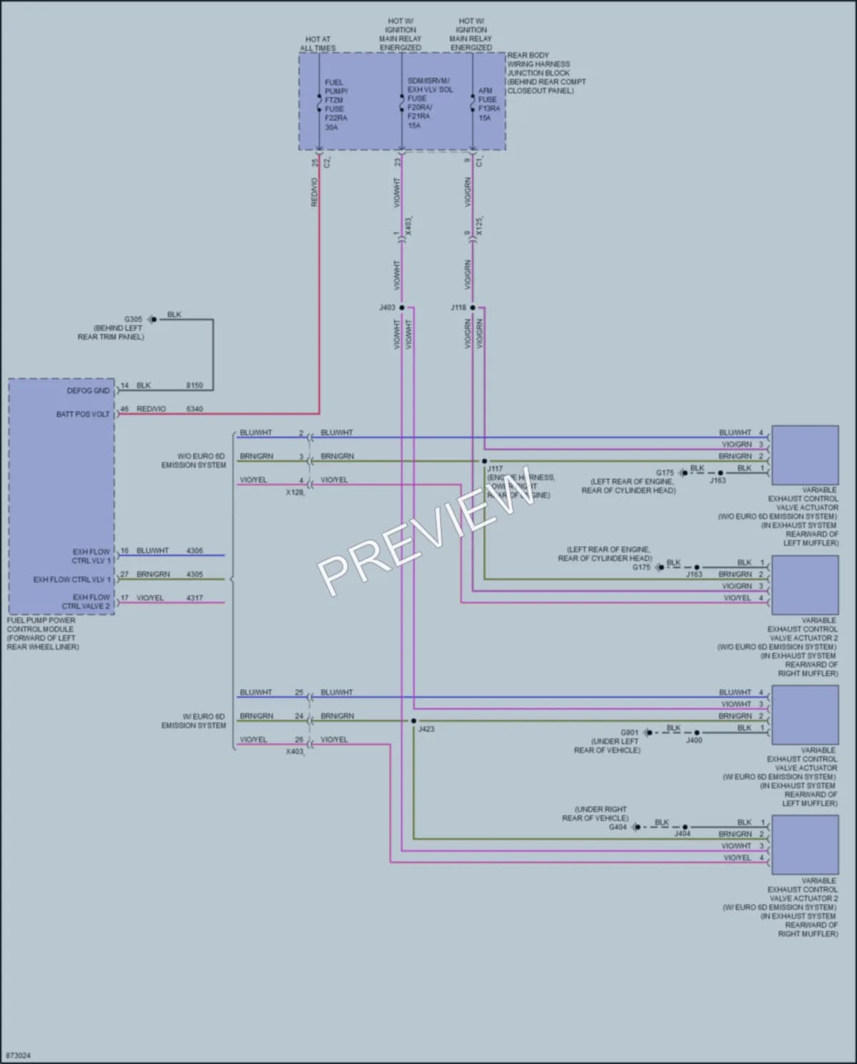 2024 Chevrolet CorvetteERay Electronic Muffler wiring diagram preview