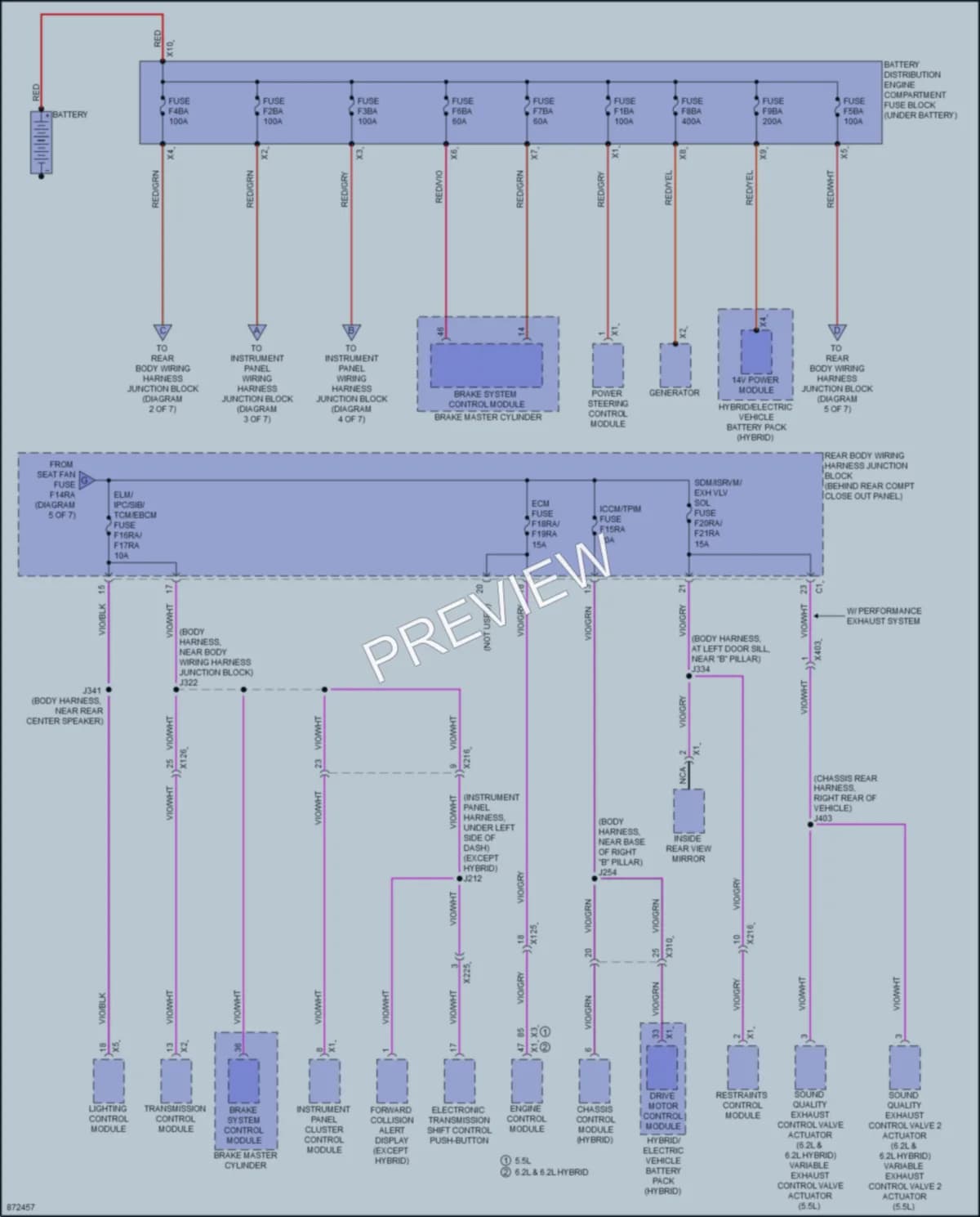 2024 Chevrolet CorvetteERay Power Distribution wiring diagram preview