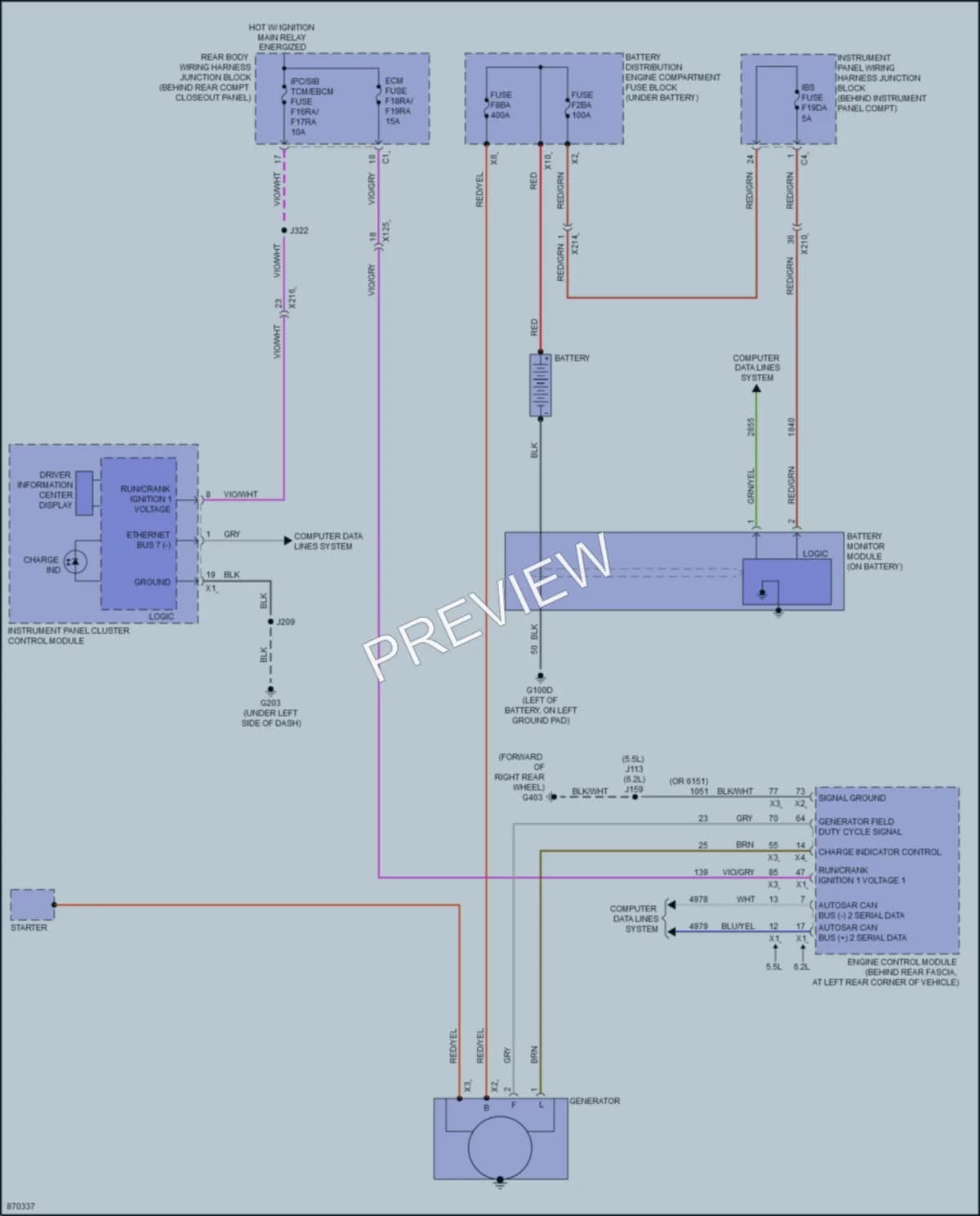 2024 Chevrolet CorvetteERay Starting Charging wiring diagram preview