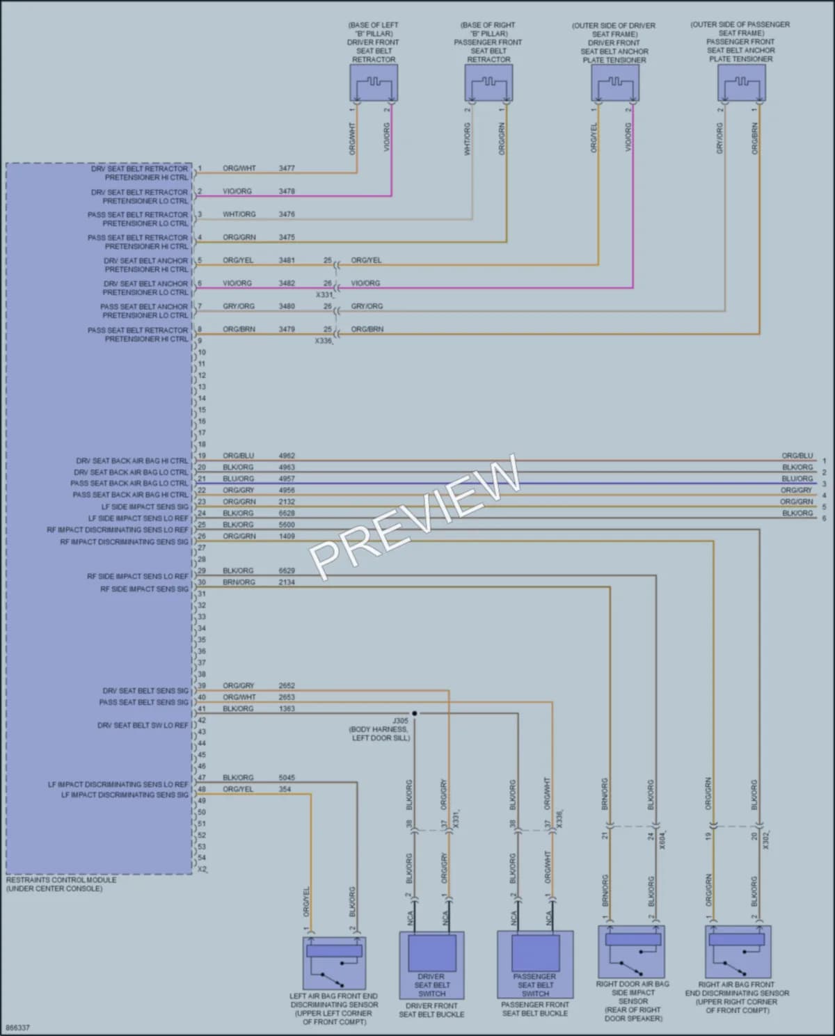 2024 Chevrolet CorvetteERay Supplemental Restraints wiring diagram preview