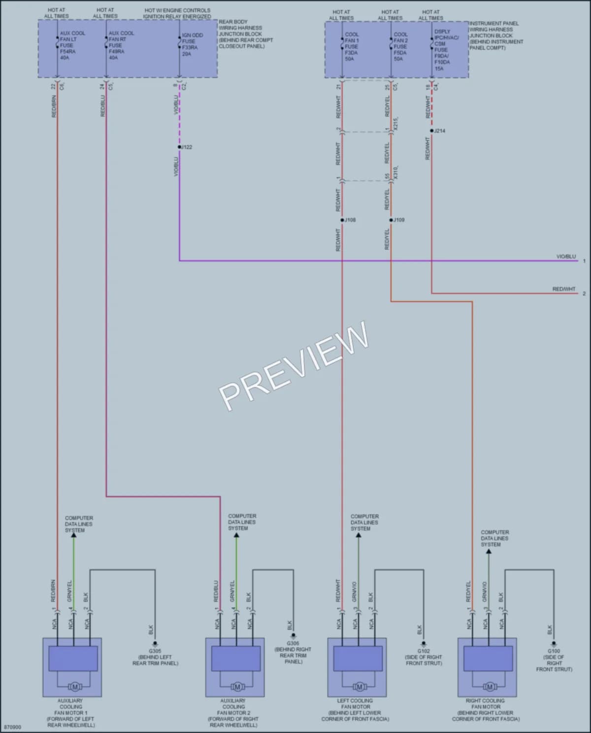 2024 Chevrolet CorvetteStingray Cooling Fan wiring diagram preview