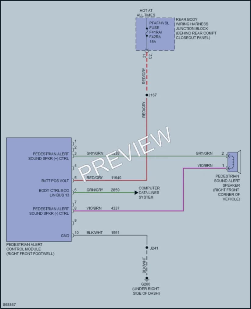 2024 Chevrolet CorvetteZ06 Active Bodyworks wiring diagram preview