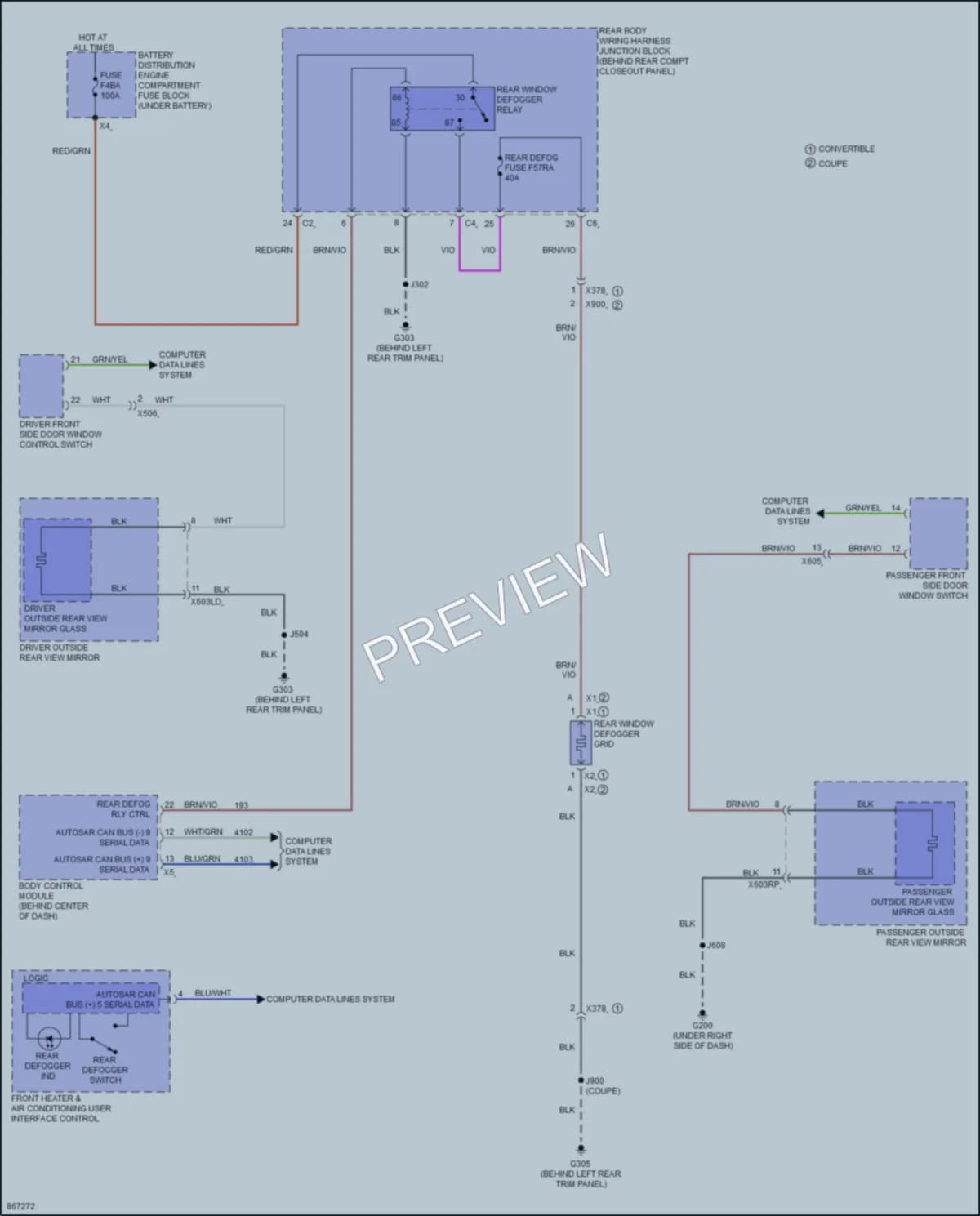 2024 Chevrolet CorvetteZ06 Defoggers wiring diagram preview