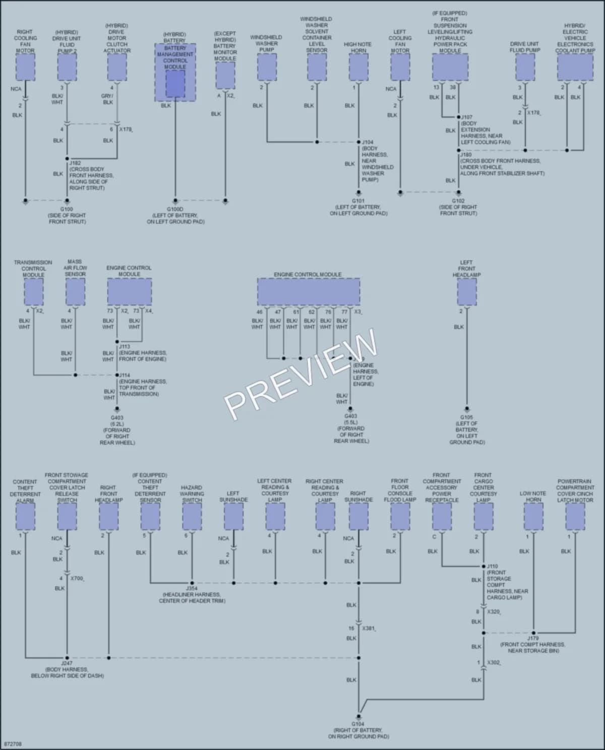 2024 Chevrolet CorvetteZ06 Ground Distribution wiring diagram preview