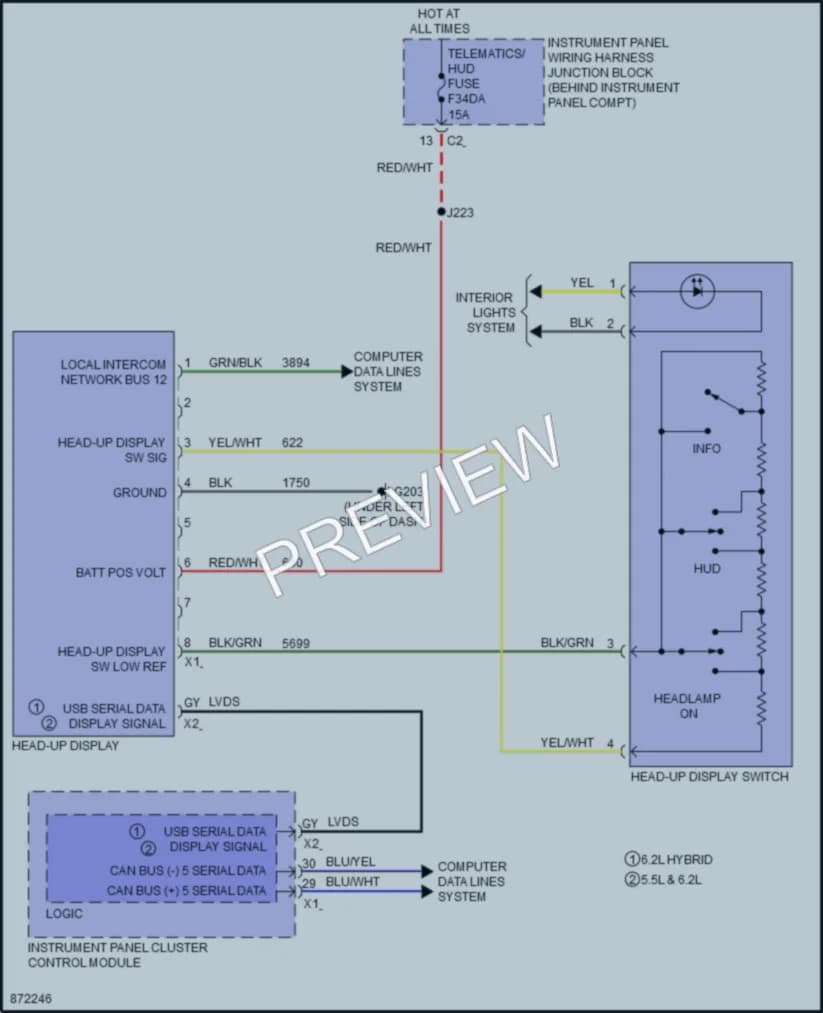 2024 Chevrolet CorvetteZ06 Instrument Cluster wiring diagram preview