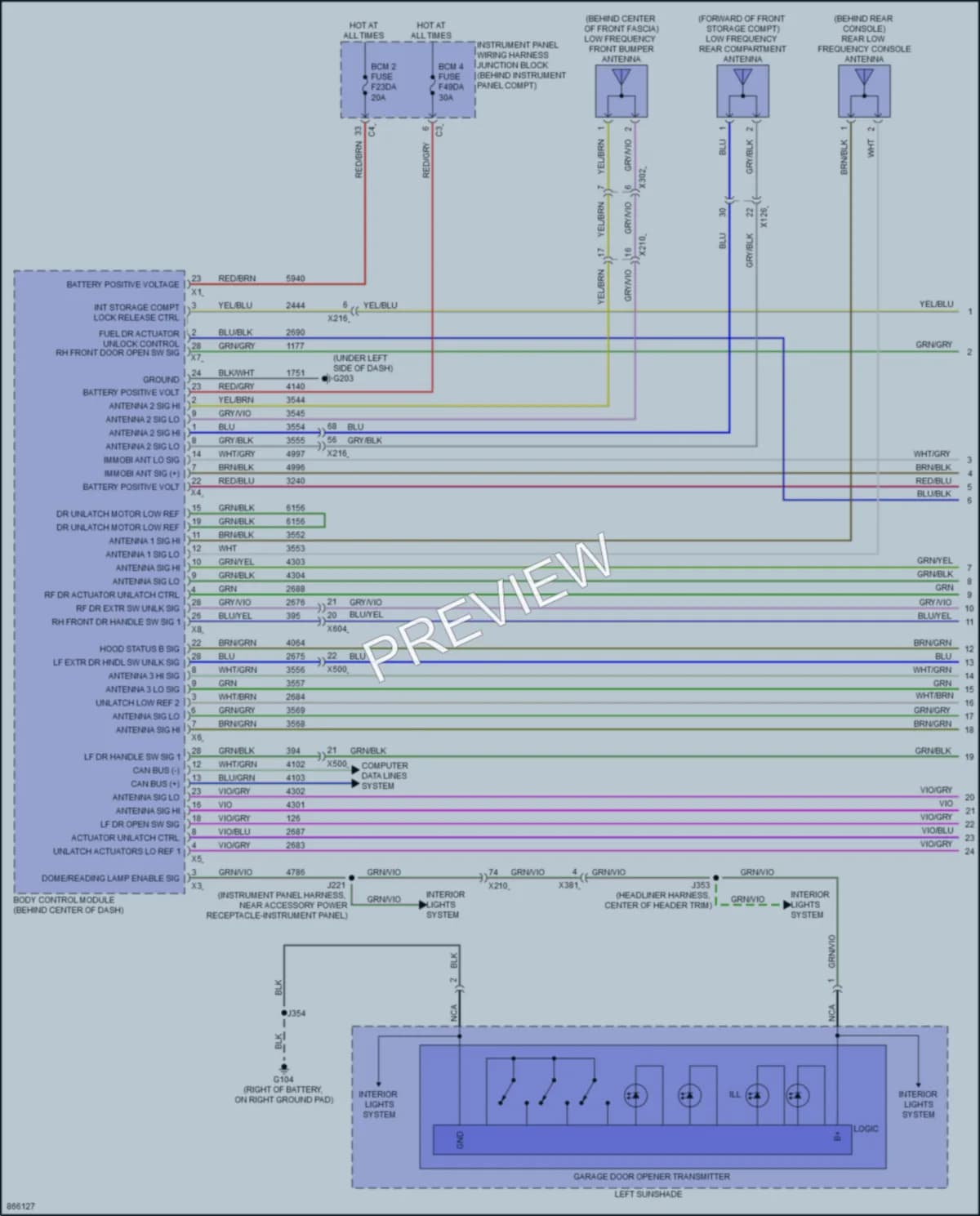 2024 Chevrolet CorvetteZ06 Power Door Locks wiring diagram preview