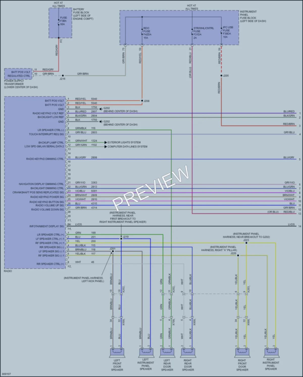 2024 Chevrolet Equinox Radio wiring diagram preview