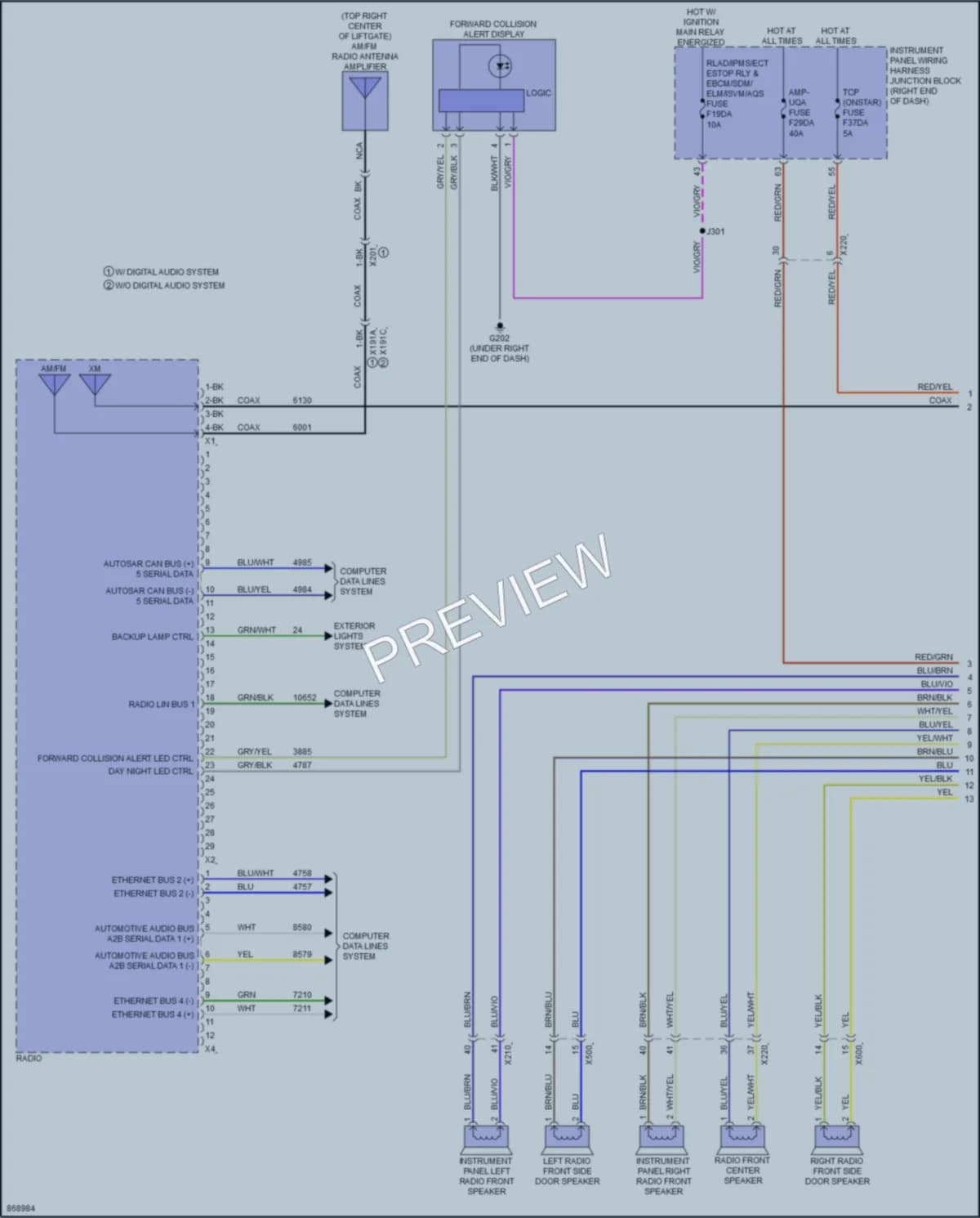 2024 Chevrolet EquinoxEV Radio wiring diagram preview