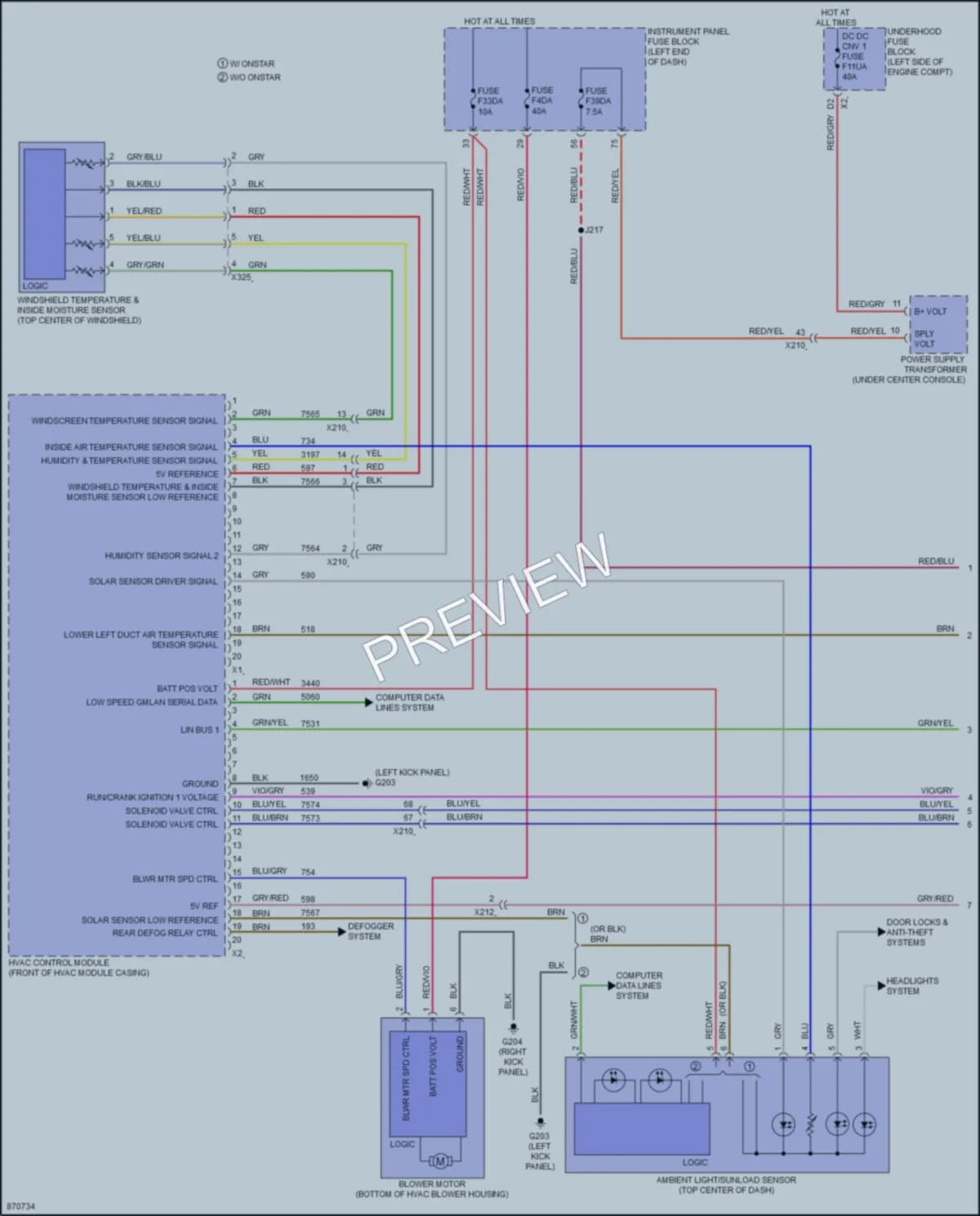 2024 Chevrolet Malibu Air Conditioning wiring diagram preview