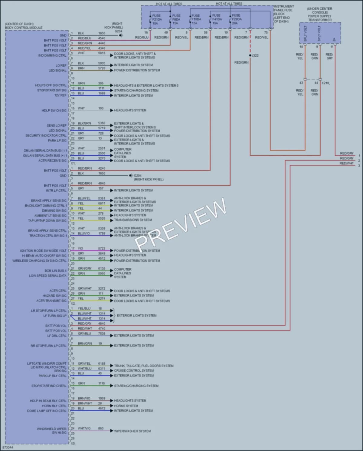 2024 Chevrolet Malibu Body Control Modules wiring diagram preview