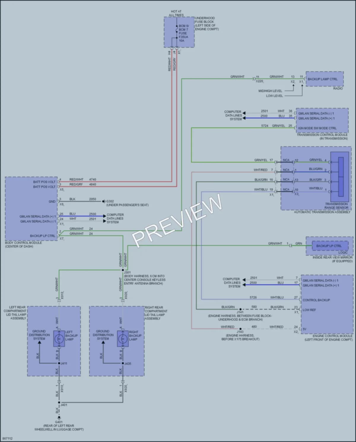 2024 Chevrolet Malibu Exterior Lights wiring diagram preview