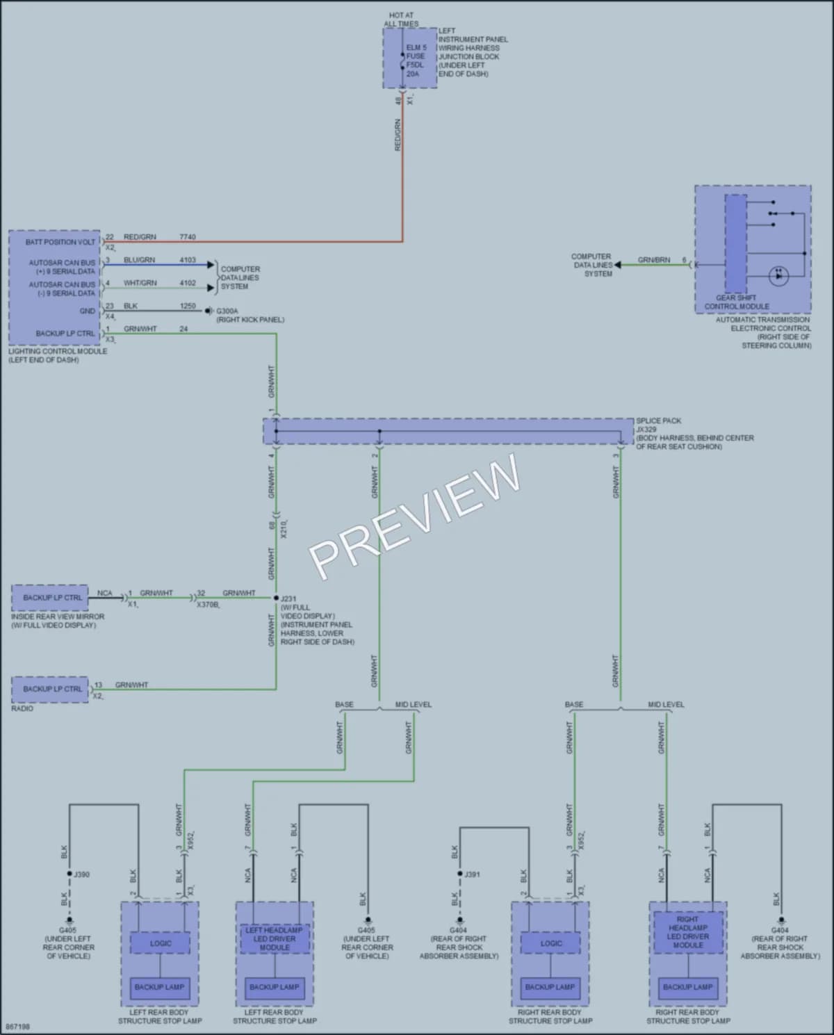 2024 Chevrolet SilveradoEV Exterior Lights wiring diagram preview