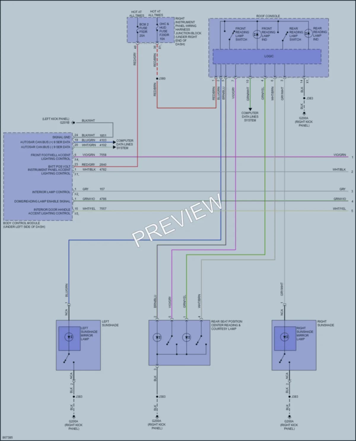 2024 Chevrolet SilveradoEV Interior Lights wiring diagram preview