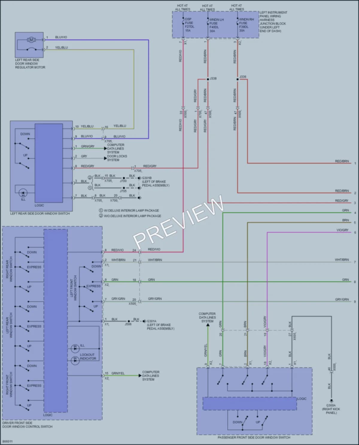 2024 Chevrolet SilveradoEV Power Windows wiring diagram preview