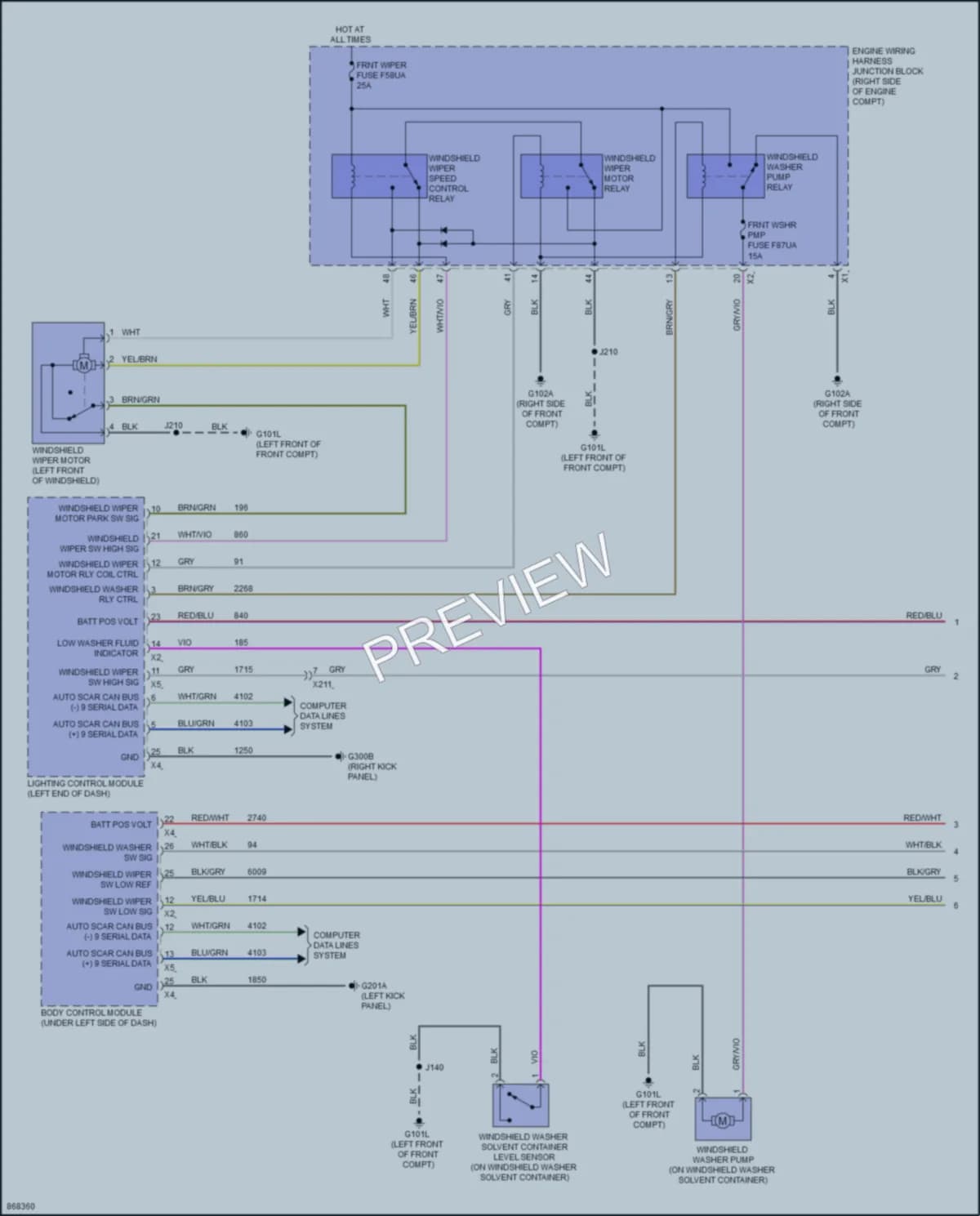 2024 Chevrolet SilveradoEV Wiper Washer wiring diagram preview