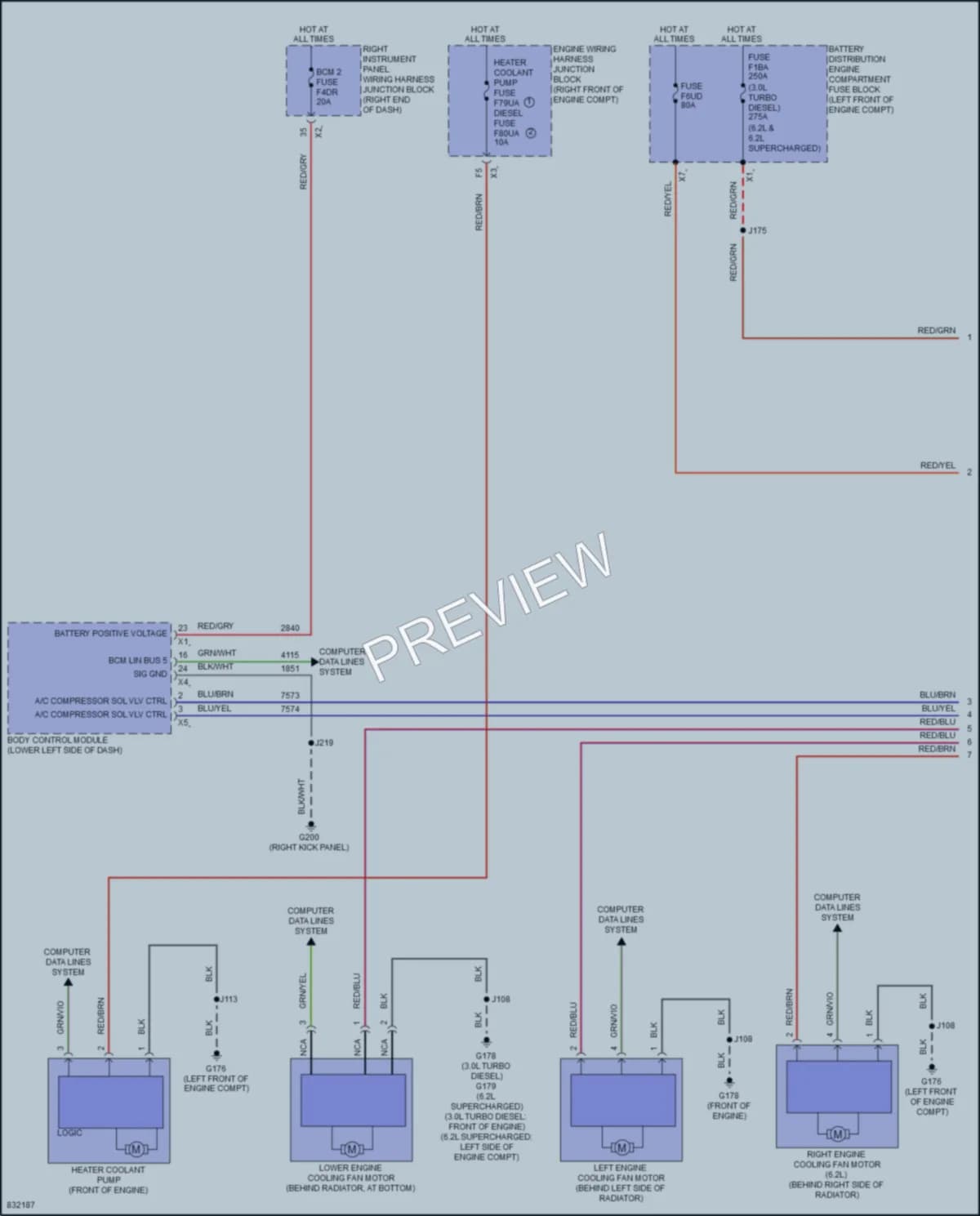 2024 Chevrolet Suburban Cooling Fan wiring diagram preview