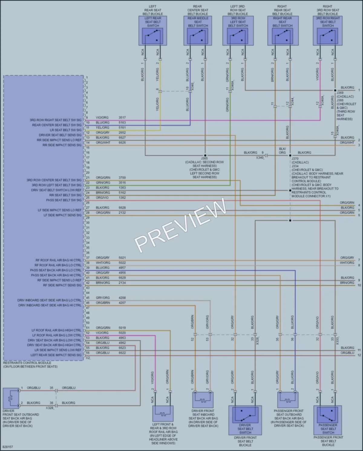 2024 Chevrolet Suburban Supplemental Restraints wiring diagram preview