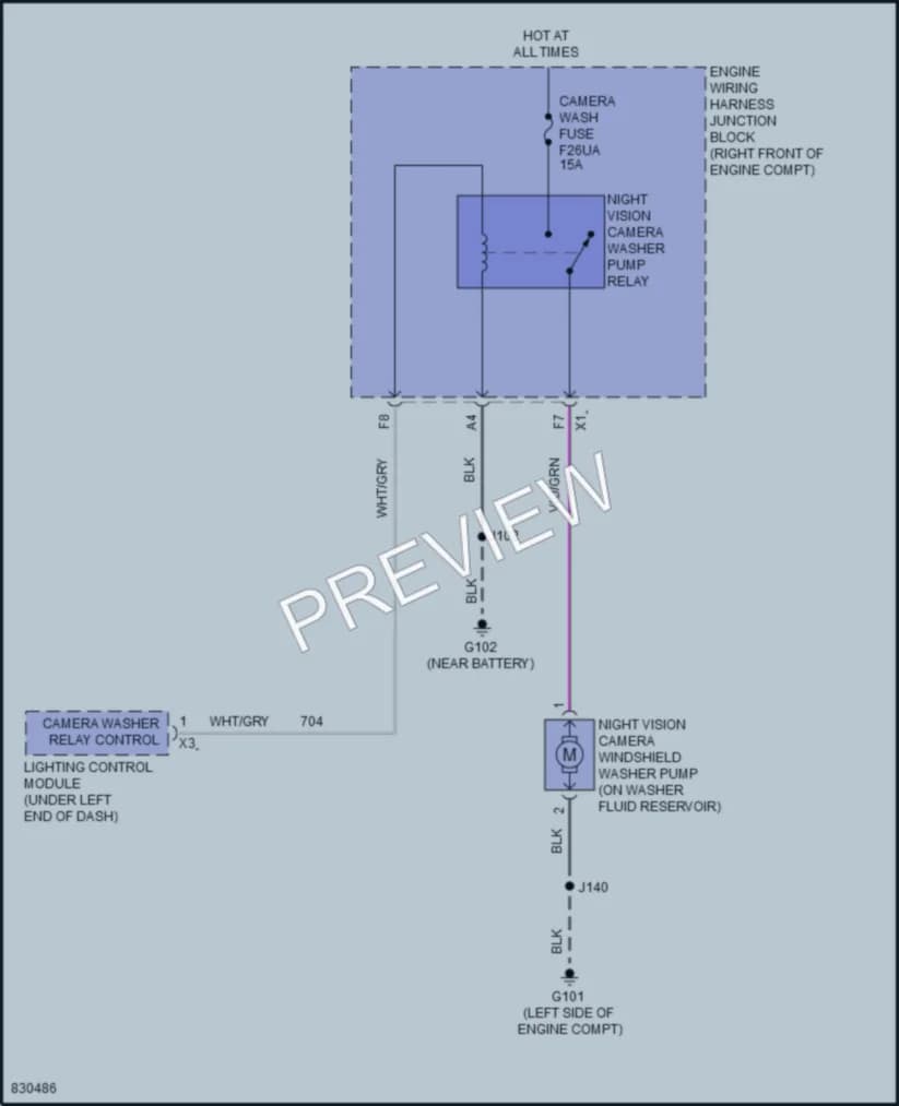 2024 Chevrolet Suburban Wiper Washer wiring diagram preview