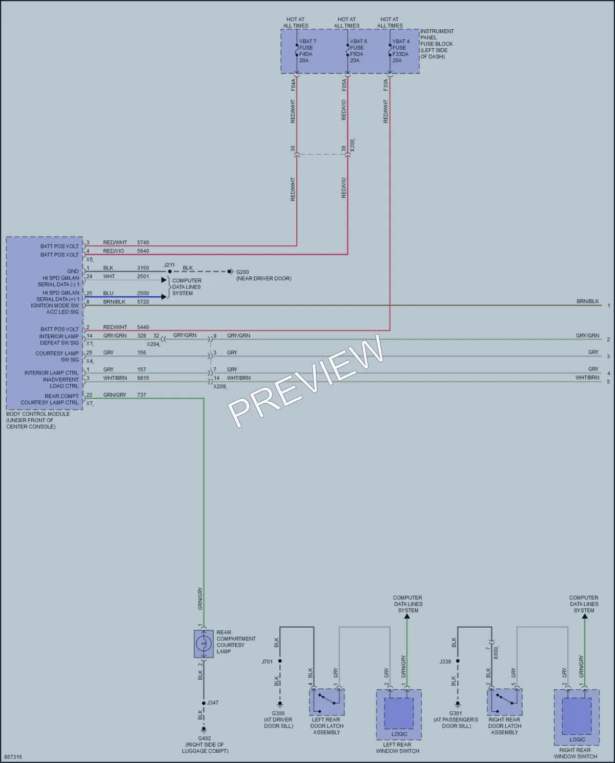 2024 Chevrolet TrailBlazer Interior Lights wiring diagram preview