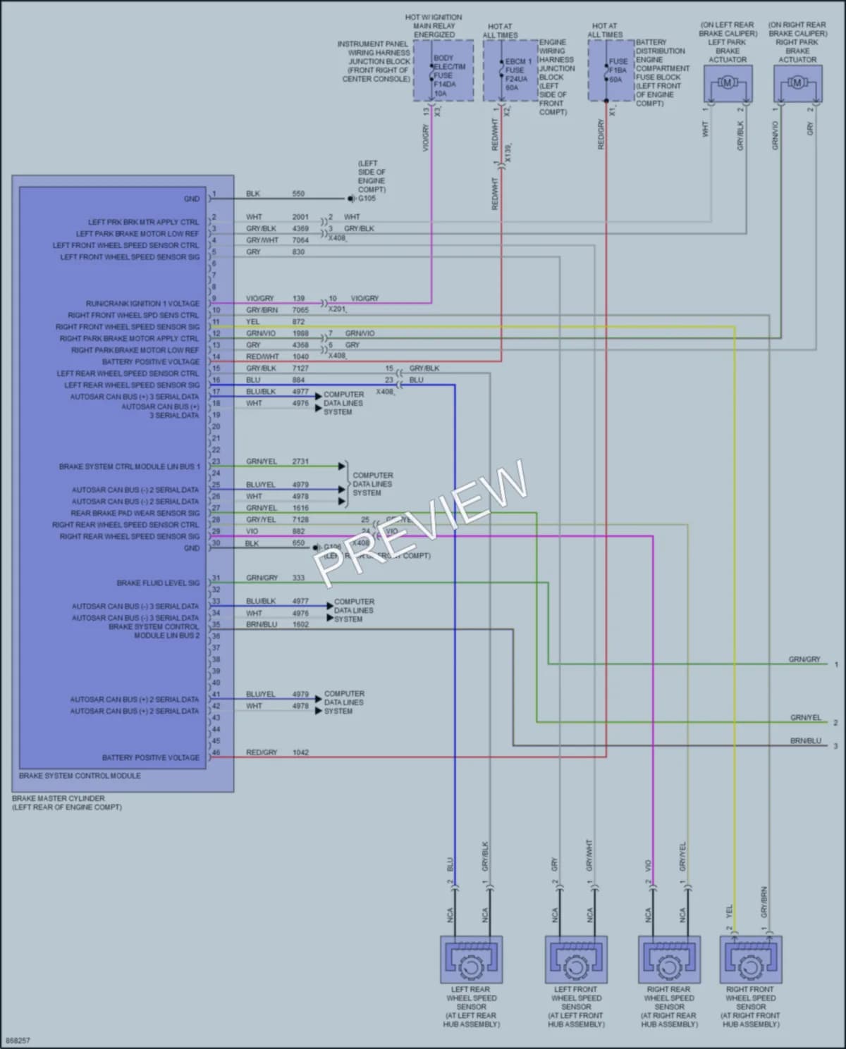 2024 Chevrolet Traverse Anti Lock Brakes wiring diagram preview