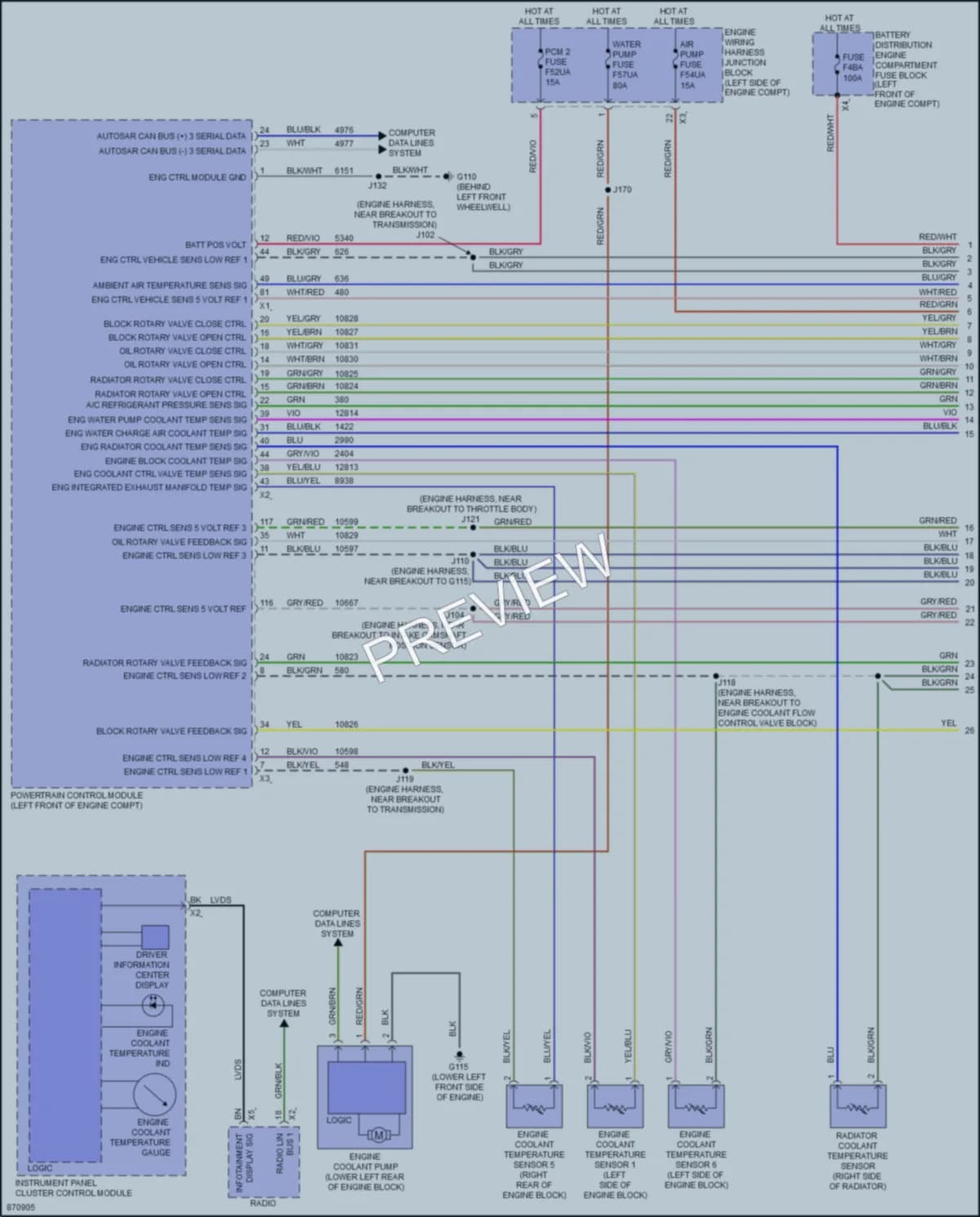 2024 Chevrolet Traverse Cooling Fan wiring diagram preview