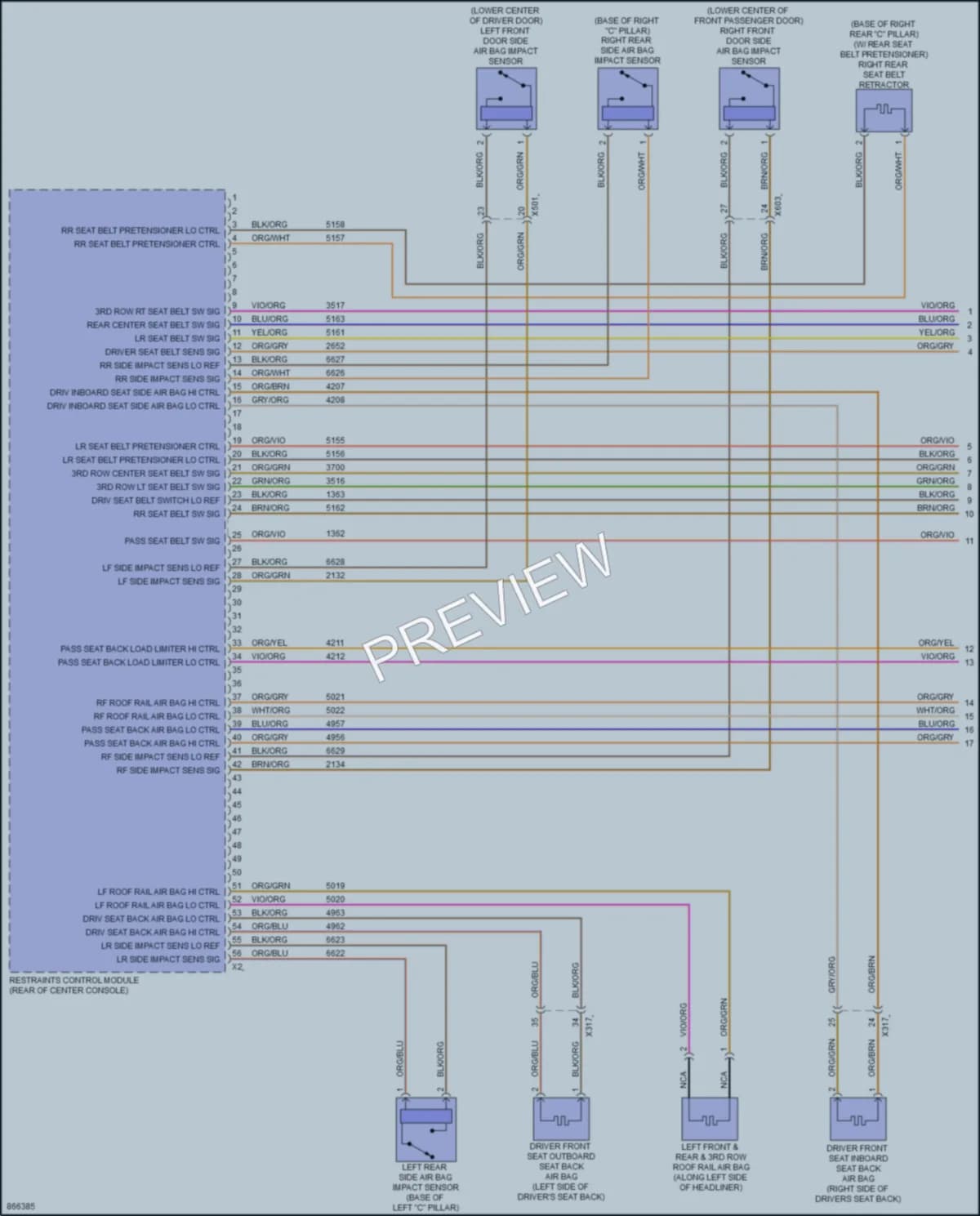 2024 Chevrolet Traverse Supplemental Restraints wiring diagram preview