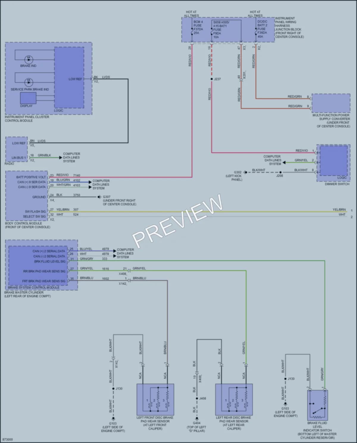 2024 Chevrolet Traverse Warning Systems wiring diagram preview