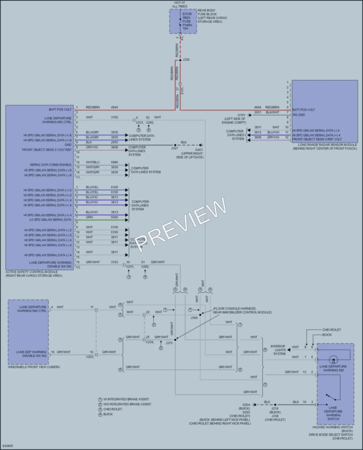 2024 Chevrolet TraverseLimited Instrument Cluster wiring diagram preview