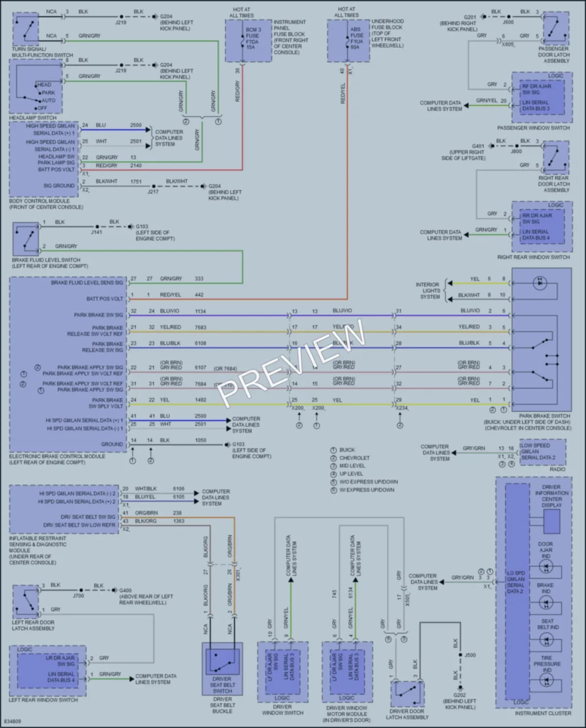 2024 Chevrolet TraverseLimited Warning Systems wiring diagram preview