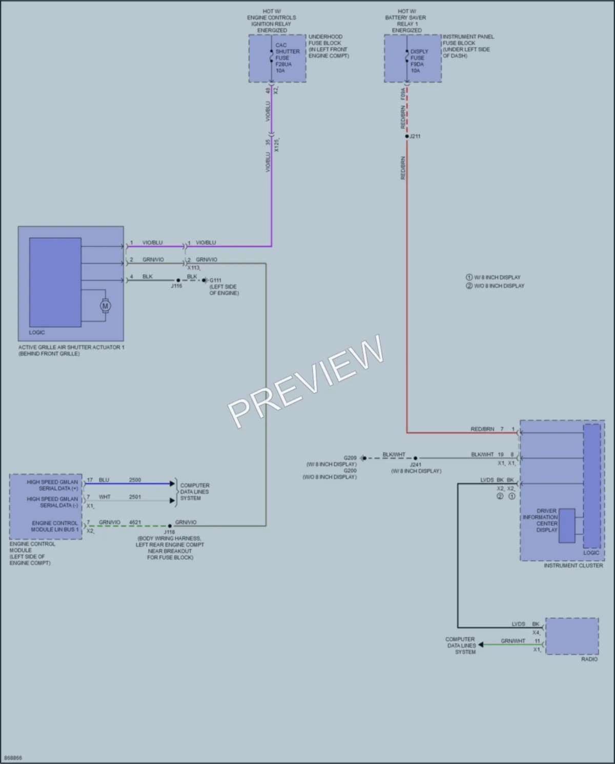 2024 Chevrolet Trax Active Bodyworks wiring diagram preview