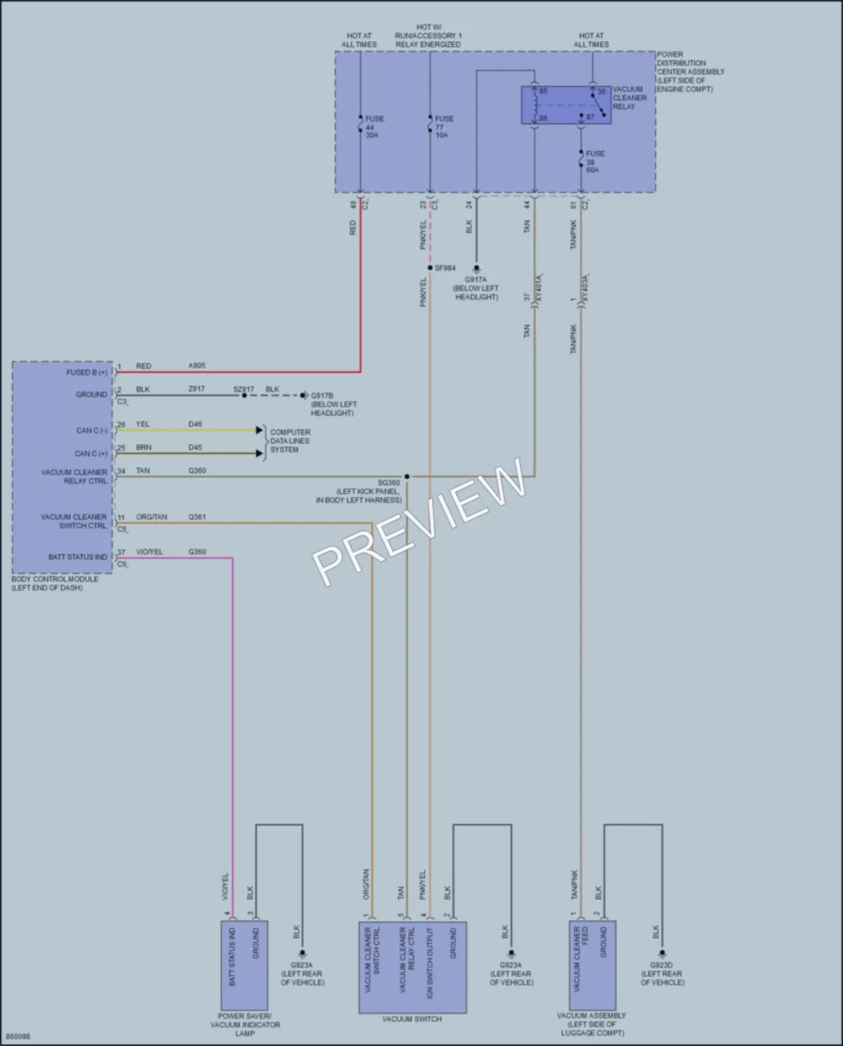 2024 Chrysler PacificaHybrid Cabin Accessories Wiring Diagrams protected preview