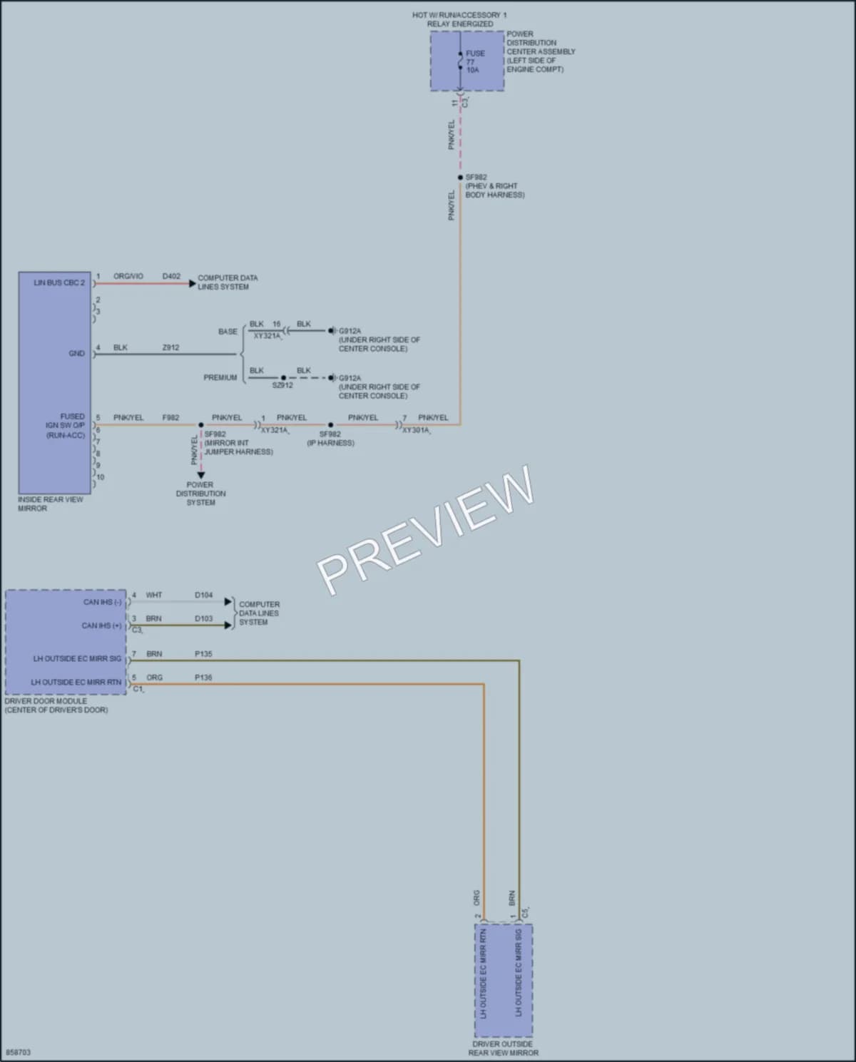 2024 Chrysler PacificaNew Power Mirrors wiring diagram preview
