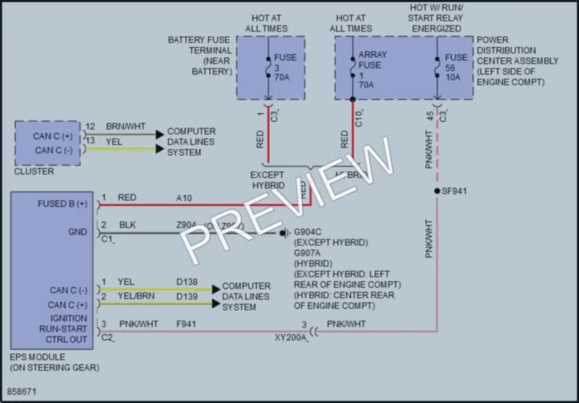 2024 Chrysler Voyager Electronic Power Steering wiring diagram preview