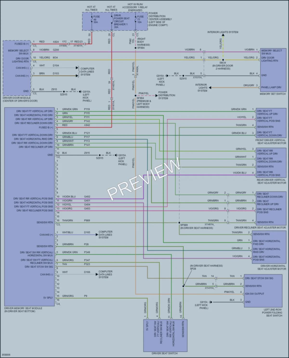 2024 Chrysler Voyager Memory Systems wiring diagram preview