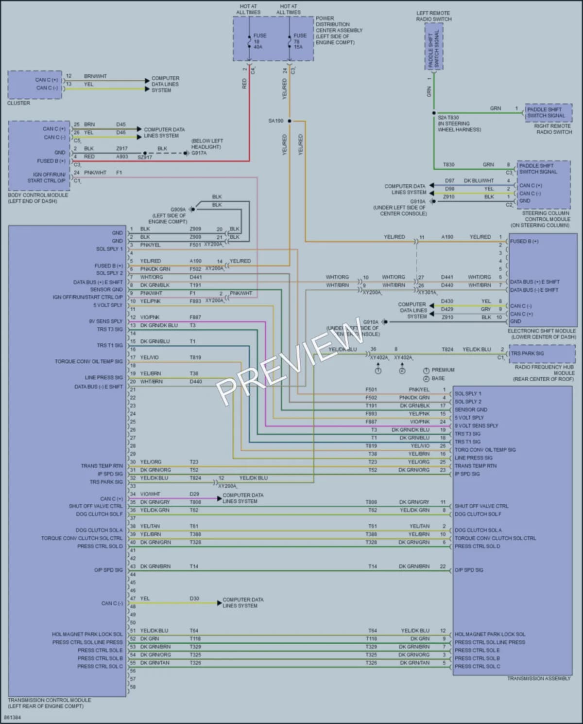 2024 Chrysler Voyager Transmission wiring diagram preview