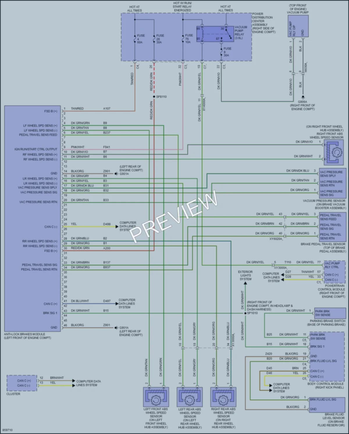 2024 Dodge Durango Anti Lock Brakes Wiring Diagrams protected preview