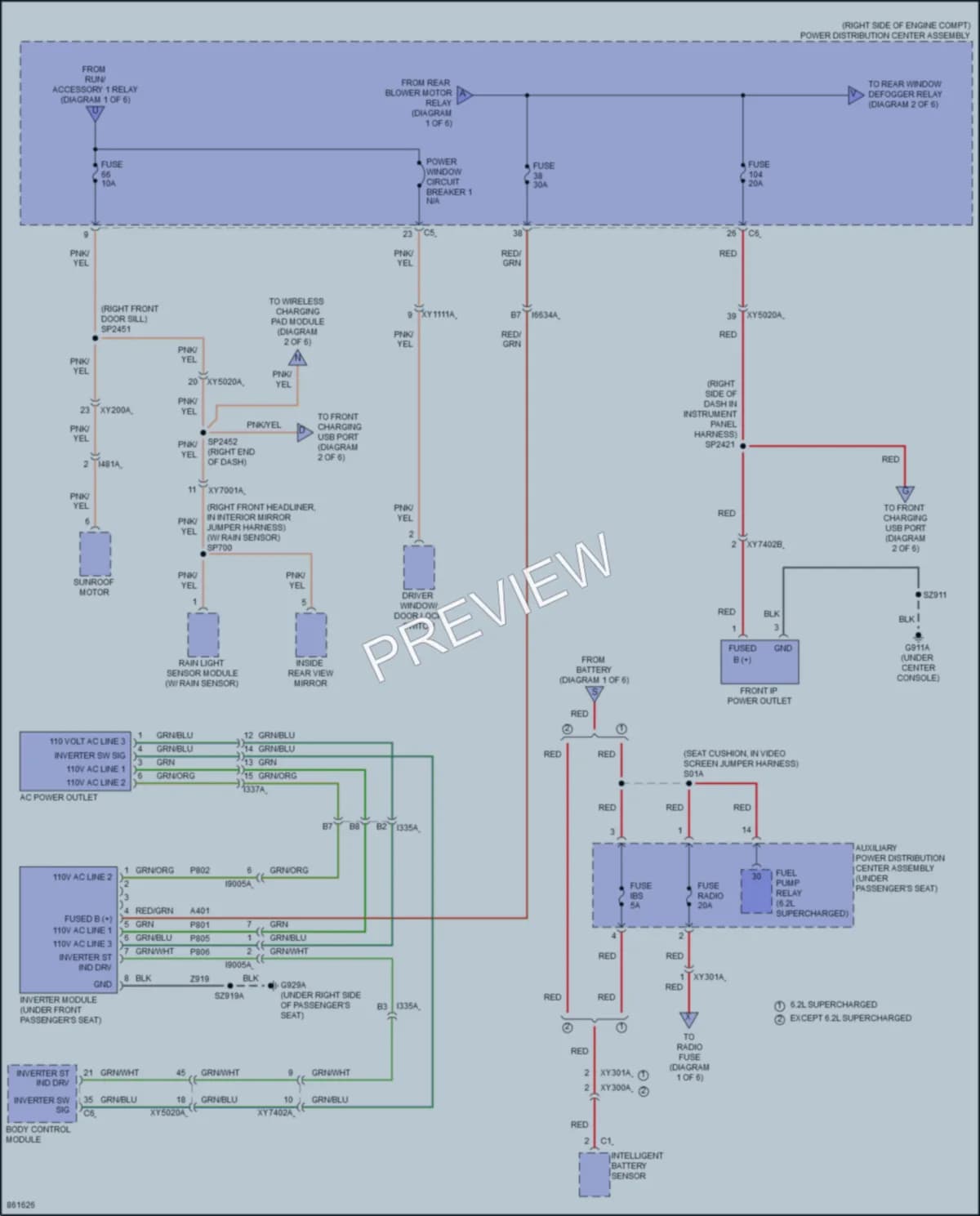 2024 Dodge Durango Power Distribution wiring diagram preview