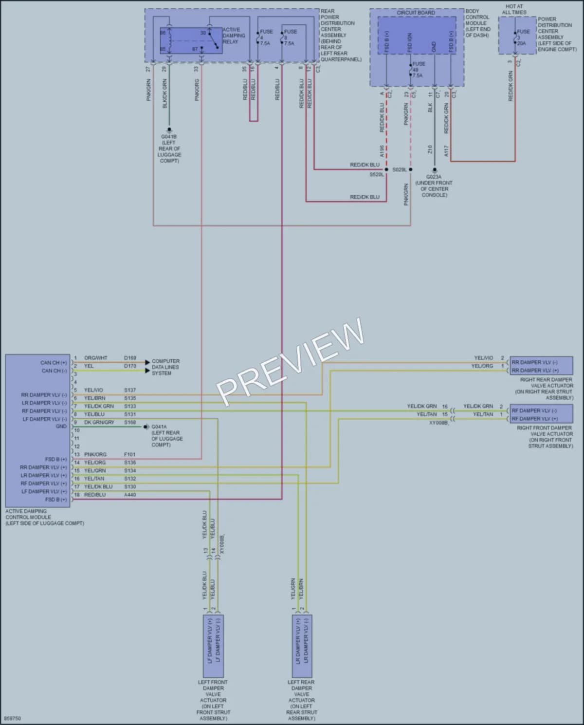 2024 Dodge Hornet Electronic Suspension wiring diagram preview