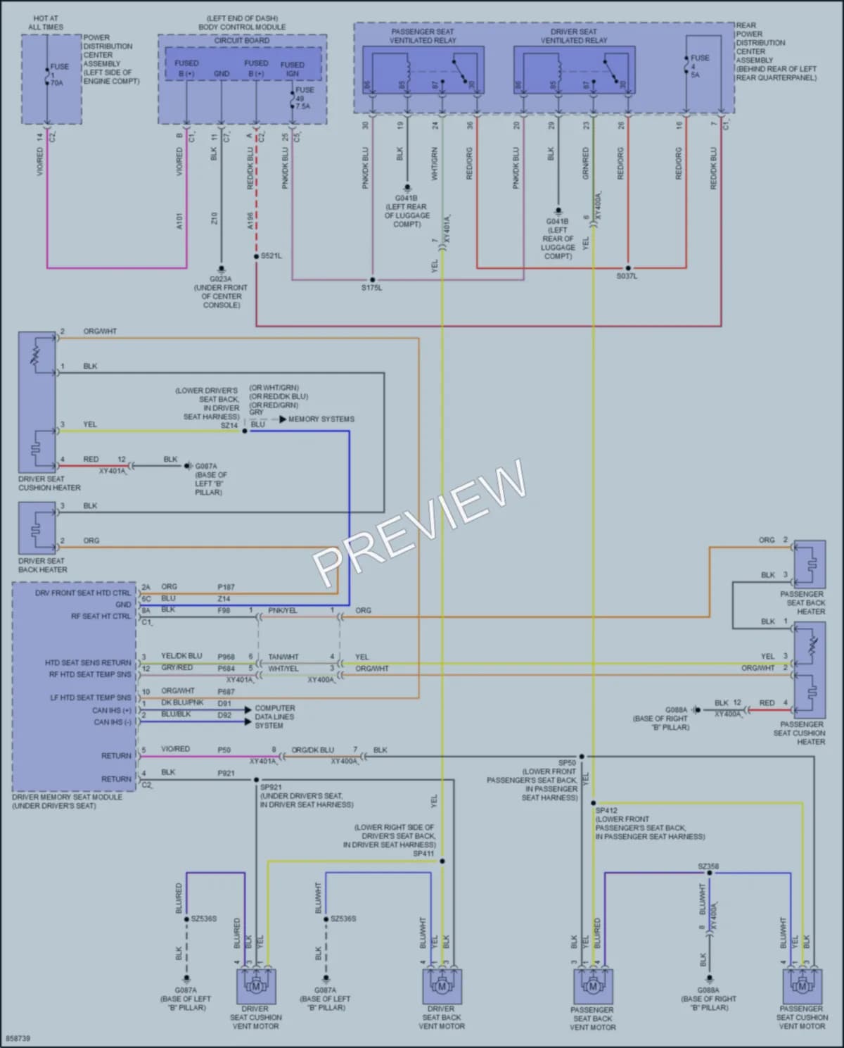 2024 Dodge Hornet Power Seats wiring diagram preview