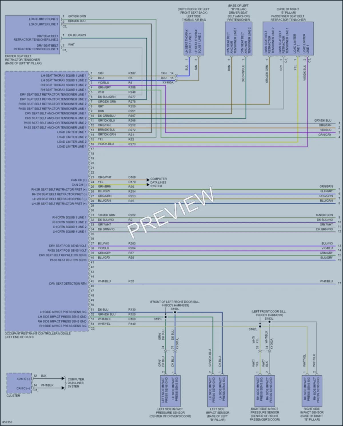 2024 Dodge Hornet Supplemental Restraints wiring diagram preview