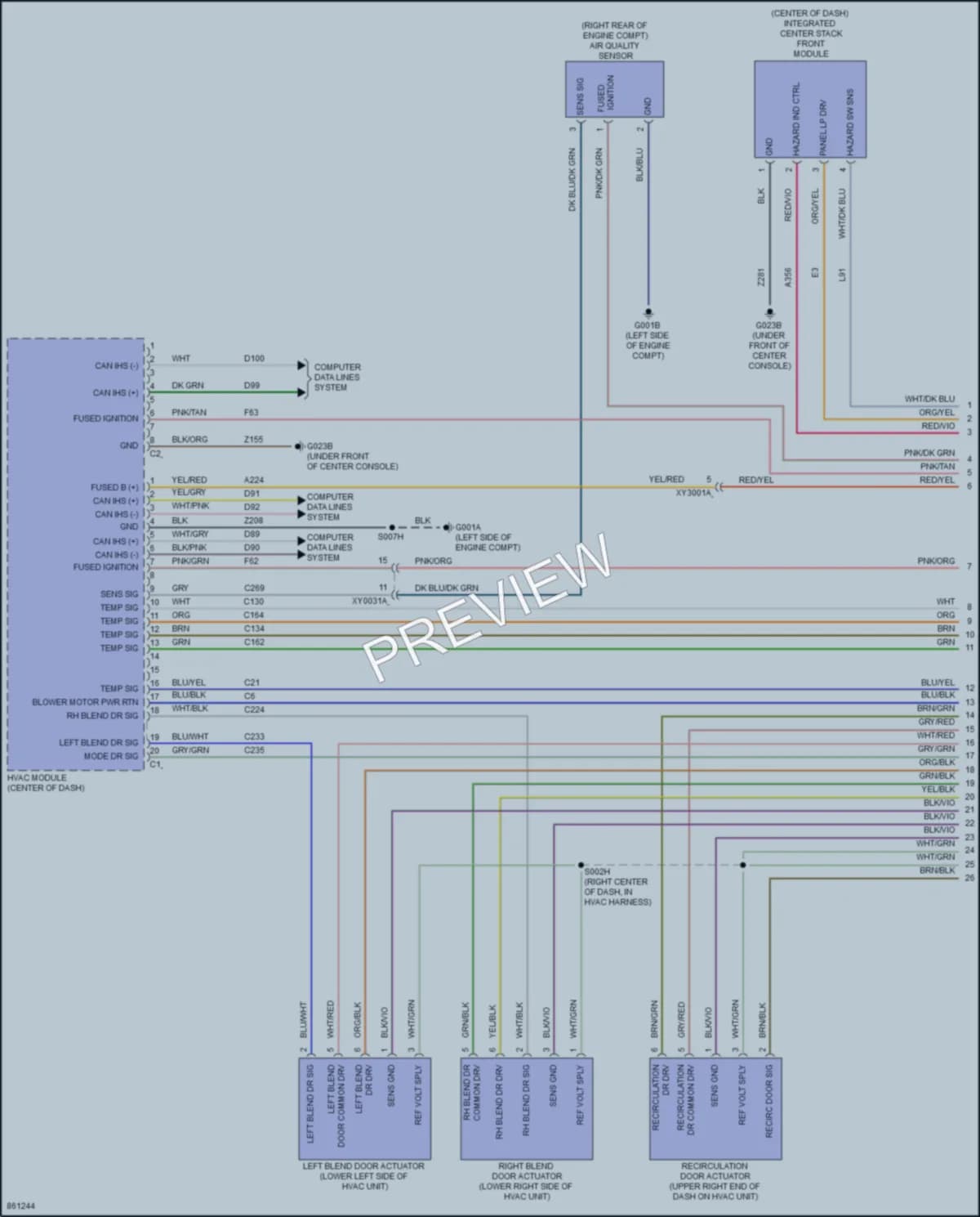 2024 Dodge HornetPlugIn Air Conditioning wiring diagram preview