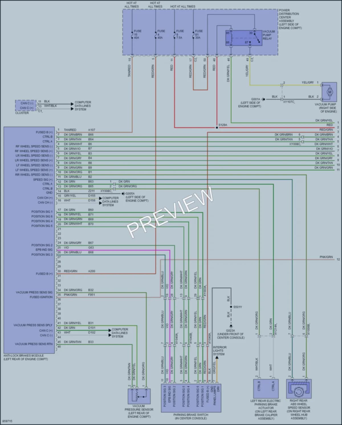 2024 Dodge HornetPlugIn Anti Lock Brakes wiring diagram preview
