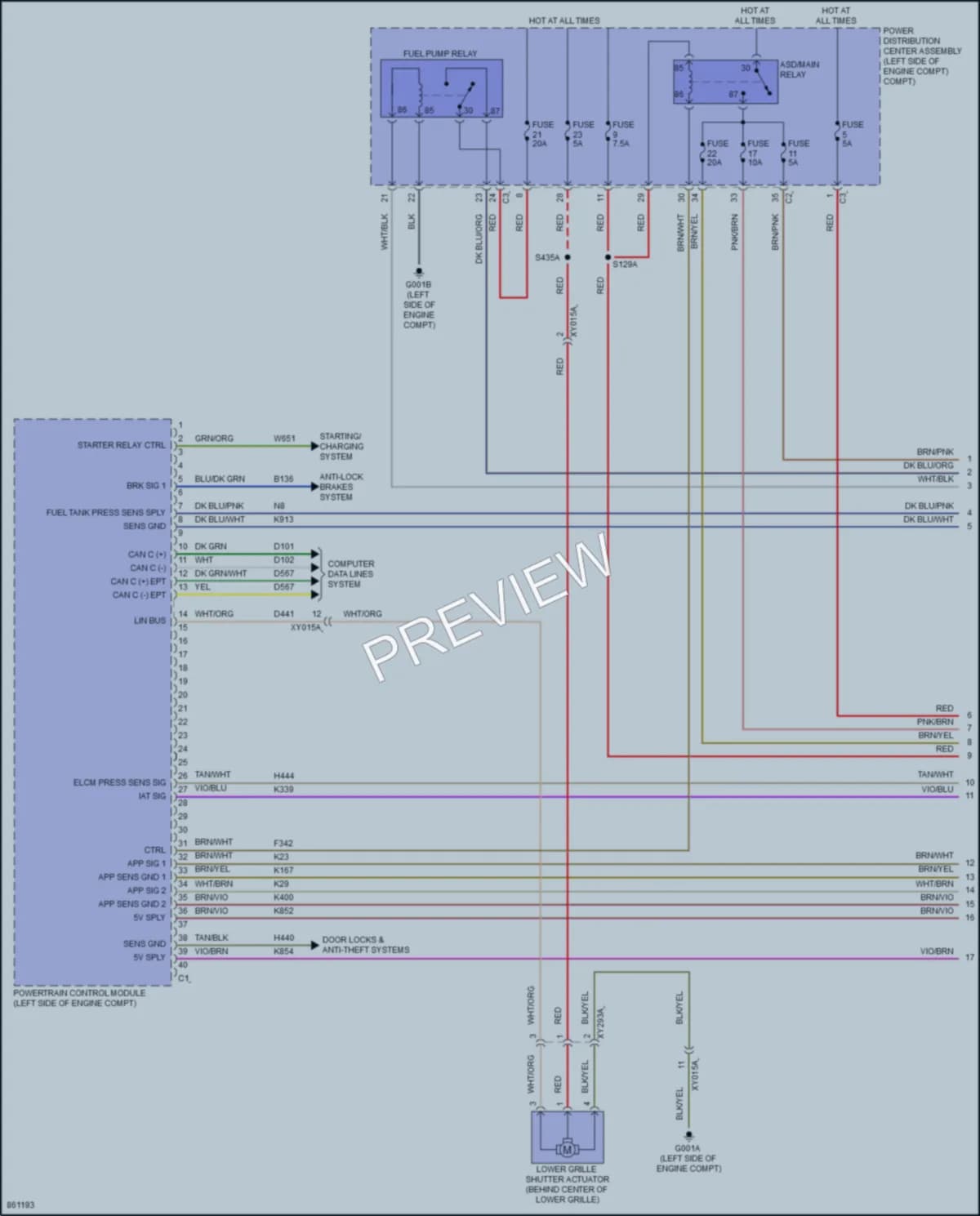 2024 Dodge HornetPlugIn Engine Performance wiring diagram preview