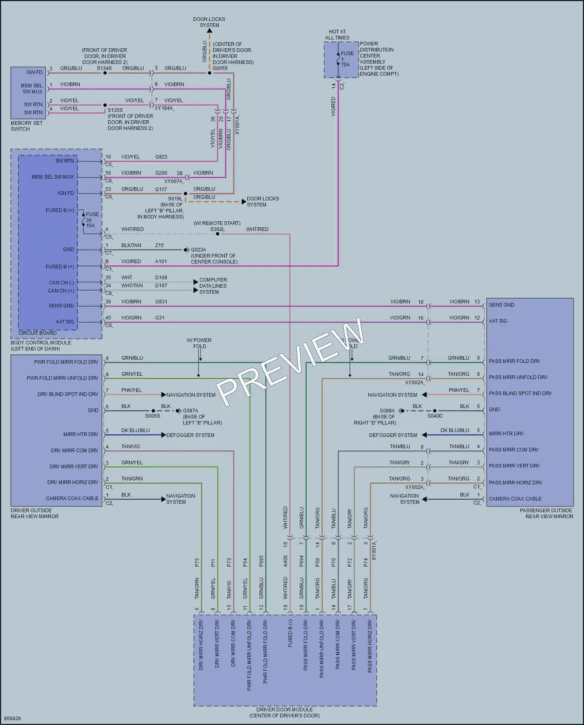 2024 Dodge HornetPlugIn Memory Systems wiring diagram preview
