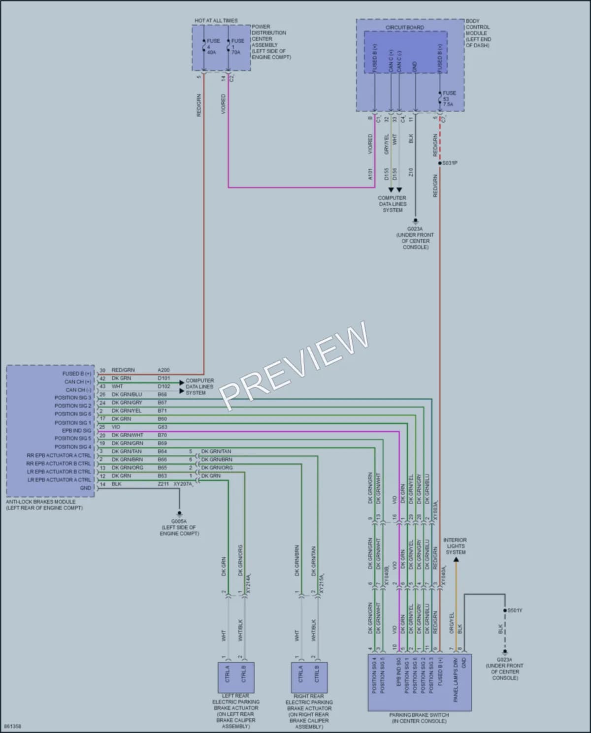 2024 Dodge HornetPlugIn Shift Interlock wiring diagram preview