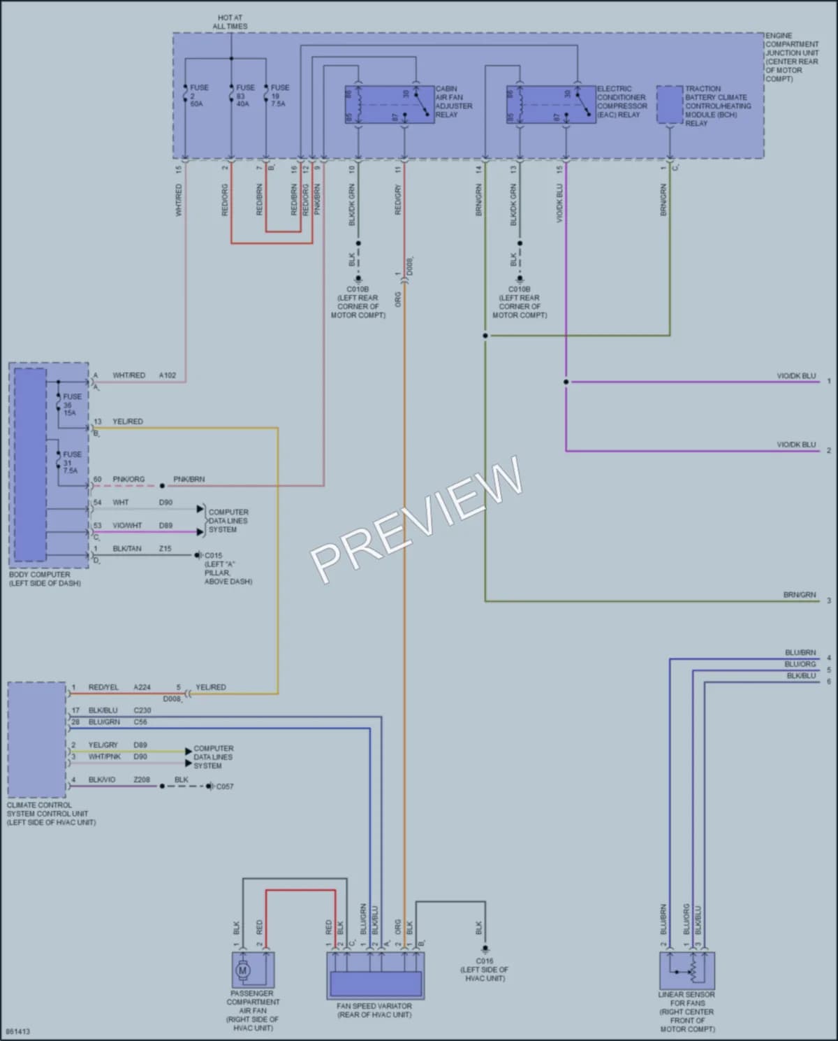 2024 Fiat 500e Cooling Fan Wiring Diagrams protected preview