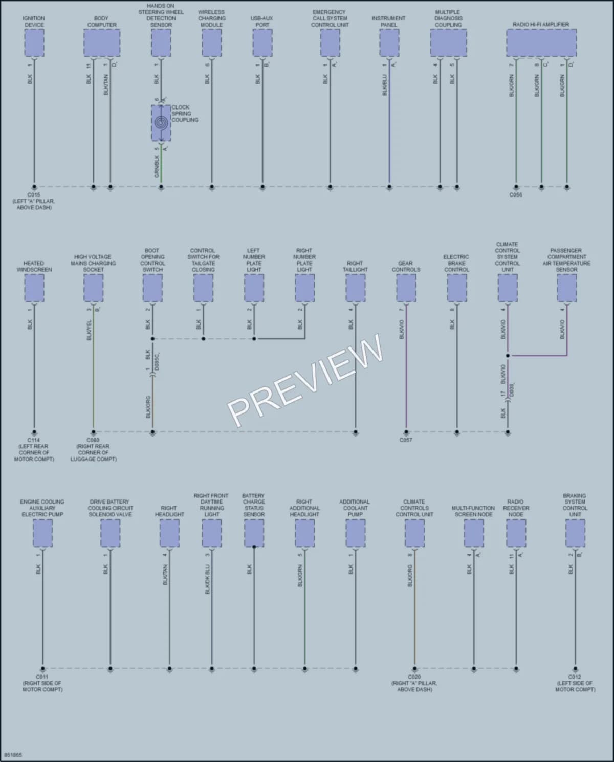 2024 Fiat 500e Ground Distribution wiring diagram preview