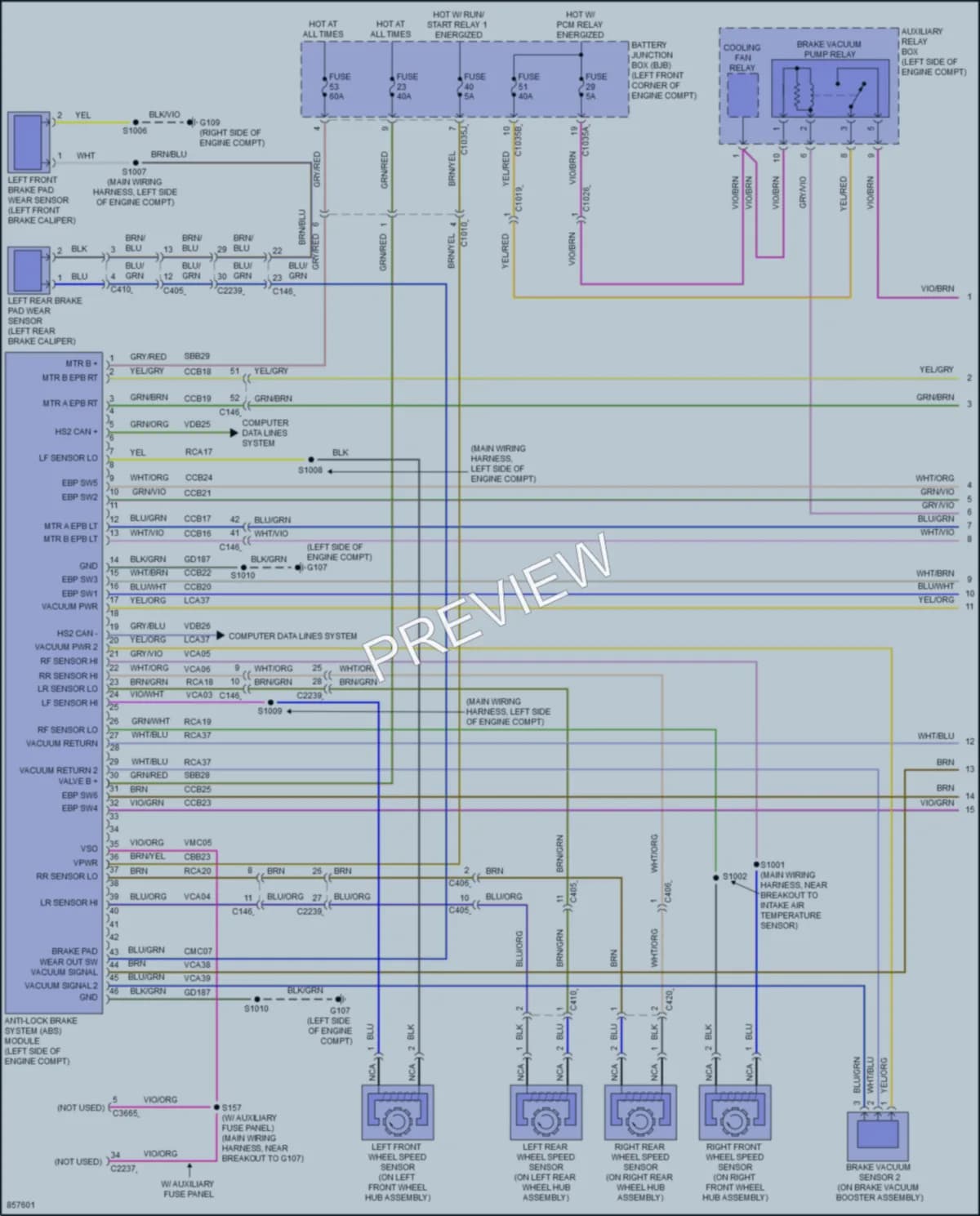 2024 Ford 350ETransit Anti Lock Brakes wiring diagram preview