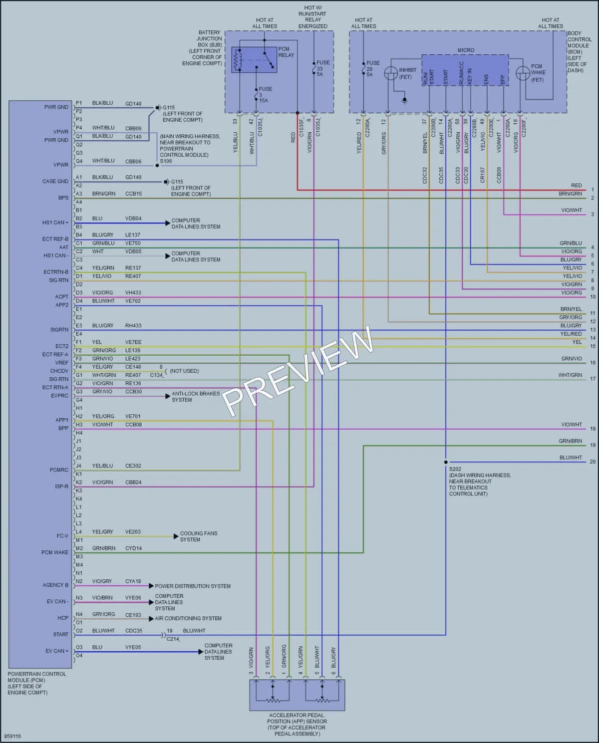 2024 Ford 350ETransit Engine Performance wiring diagram preview